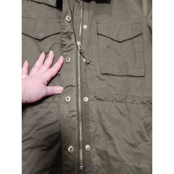 H&M Army Green Drawstring Waist Jacket - Size 12 - Picture 6 of 10
